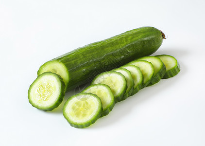 绿黄瓜切片 青黄瓜切片蔬菜食物沙拉绿色横截面小吃背景图片