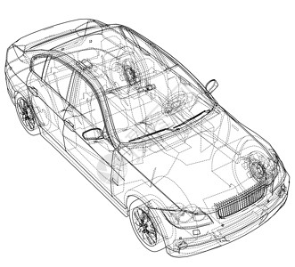 领克汽车概念车 韦克托插图绘画运输车辆数字化技术轿车车轮蓝图驾驶设计图片