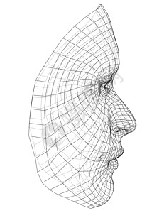 线框抽象人体表技术生物鉴别钥匙眼睛读者扫描男性软件扫描器背景图片