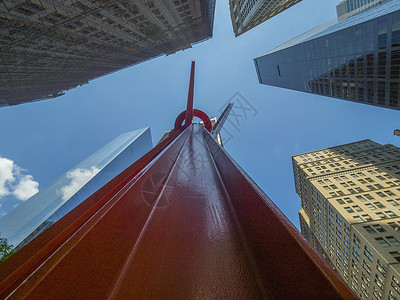 纽约的广度城市建筑建筑学金融摩天大楼景观天际天空旅行背景图片