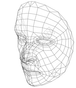 线框抽象人体表线条生物电脑检测扫描器软件安全技术警报读者背景图片