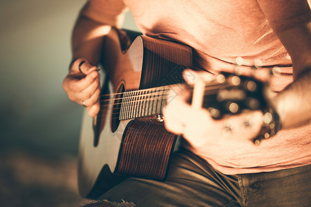 吉他州的吉它玩家背景图片