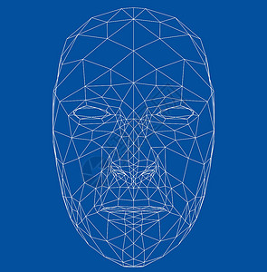 线框抽象人体表鉴别识别钥匙身份电脑传感器控制眼睛生物男人背景图片