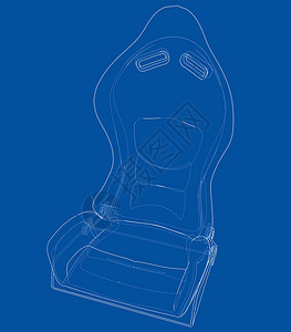 头枕Car 座椅剖面矢量转换为 3d事故车辆控制草图椅子运输软垫绘画汽车安全设计图片