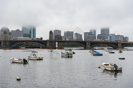 波士顿市建筑学城市场景高清图片