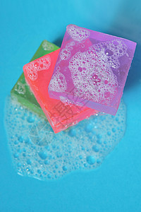 香皂泡沫不同的手工肥皂背景