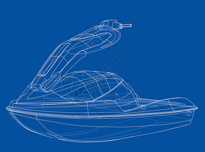 水上摩托艇摩托艇素描 韦克托赛跑者力量工程滑雪娱乐摩托车活动行动自行车船只设计图片