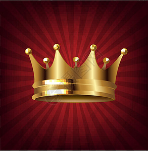 红色皇冠红色皱纹森伯斯特纹理与金色生长国王插图纹章帝国波峰宝藏皇冠君主奢华公主设计图片