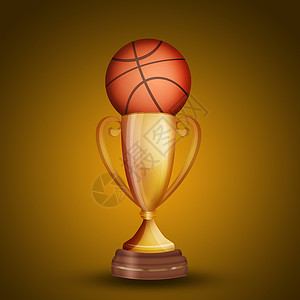 篮球联盟娱乐运动游戏冠军金子插图篮子杯子乐趣闲暇背景图片