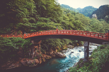 荒山素材日本桥神社寺庙遗产文化森林旅行风景吸引力历史性日光背景