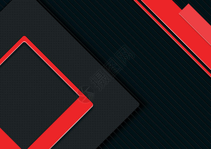 优雅抽象黑色背景与红色 Tech Styl背景图片