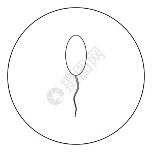 圆形或圆圈中的精子图标黑色生殖女性药品生育力质量施肥男性生物学角落医疗背景图片
