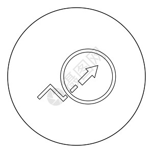 趋势或增长标志图标黑色圆圈圆形金融推介会竞赛报告数字数据统计图表计算背景图片