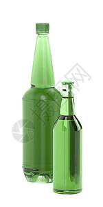 白色背景的绿色啤酒瓶瓶子团体玻璃空白酿造饮料包装啤酒厂酒精液体背景图片