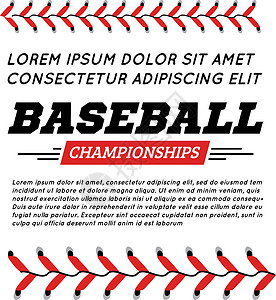 丁腈手套白色背景上的棒球球文本框针脚团队鞋带运动插图剪裁垒球游戏沥青联盟插画