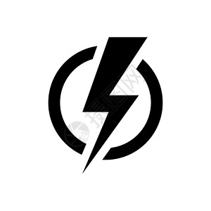 电力网络闪电灯图标 电力符号插画