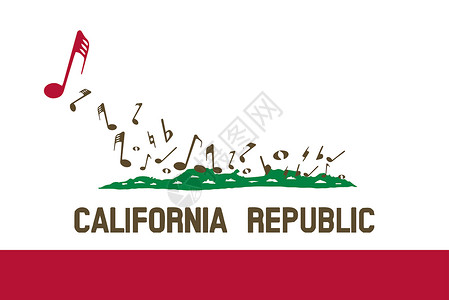 加利福尼亚州音乐旗帜奖绘画艺术艺术品插图笔记背景图片