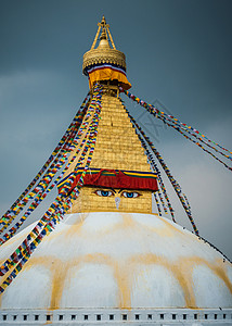 博达哈尼泊尔加德满都的大佛纪念碑佛教徒天气旅行文化圆顶遗产寺庙宗教背景