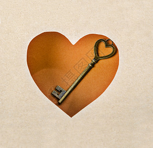 心脏的重心钥匙背景图片