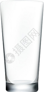 杯子是空的玻璃白背景插画