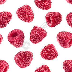 白色背景上隔离的草莓 无缝模式背景图片
