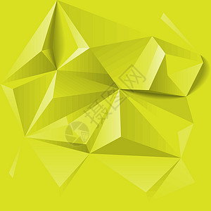 抽象多彩几何低聚背景绿色技术插图黄色多边形背景图片