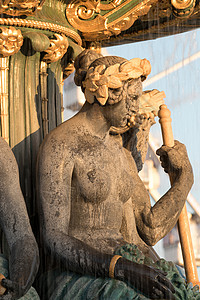 巴黎 协和地建筑学雕像纪念碑喷泉旅行城市背景图片
