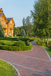 中戈里耶乌克兰Mezhygirya(乌克兰) 位于一座拥有美丽景观设计的公园中背景