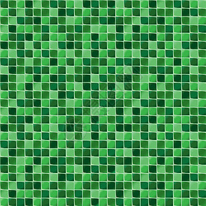浴室和水疗中心的马赛克瓷砖 无缝背景 重复纹理 绿色闪亮瓷砖图图片