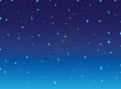 魔法奇迹夜抽象夜蓝天与星星宇宙背景设计图片