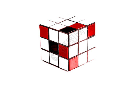 红色光柱折叠多色立方体分离 样式 抽象 光柱白色困惑智力数学社论魔法解决方案玩具战略摄影背景