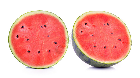 切片西瓜绿色食物小吃白色饮食水果红色高清图片