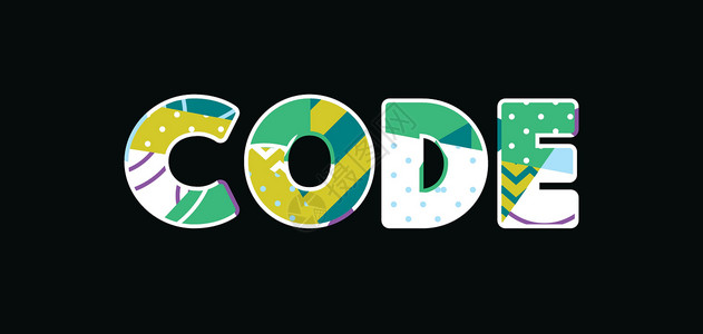 代码概念艺术字它制作图案打字稿格式电码秘密密码码字机密数字网页艺术插画