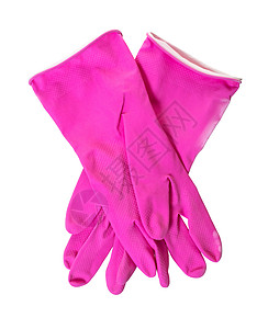 新橡胶手套工具橡皮家庭卫生手指粉色家务打扫材料洗涤背景图片