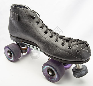 闪电滚式溜冰滑板橡皮冰鞋乐趣运动金属旱冰车轮滚筒滑冰鞋带背景图片