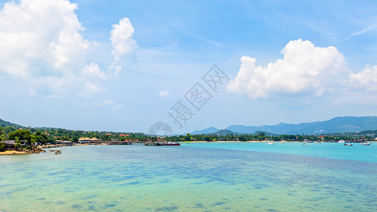 Koh Samui岛海滩和海高清图片