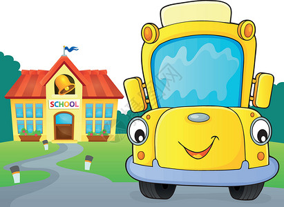 学校公共汽车专题形象 6背景图片