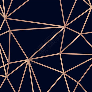 深色背景上的金色线条三角形矢量图周年装饰品数据插图奢华派对钻石框架水晶玫瑰背景图片
