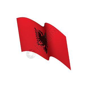 阿尔巴尼亚它制作图案国家庆典爱国波纹海浪插图绳索文化政治横幅背景图片