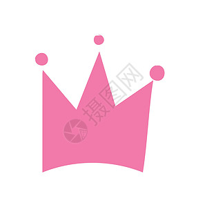 手绘在白色背景上的粉红色皇冠墙纸草图珠宝国王奢华绘画收藏快乐王子骑士背景图片