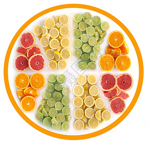 橘子图标柑橘水果图标概念背景