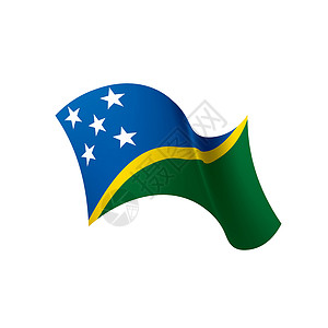 所罗门群岛它制作图案世界星星织物庆典边界绿色丝带军旗插图横幅背景图片
