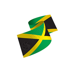 国家地理保护区牙买加它制作图案海浪全球旅行黄色地理横幅框架飞行庆典联盟设计图片