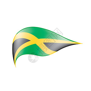 国家地理保护区牙买加它制作图案全球插图旅行横幅地理丝带世界联盟海浪飞行设计图片