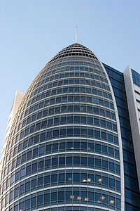 市中心风光外观反射窗户蓝色下方玻璃结构都市金融背景图片