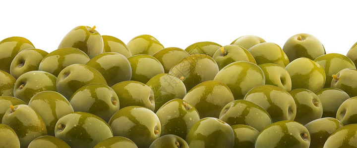 绿橄榄无缝模式 在白色背景上被隔离包装宏观绿色食物背景图片