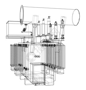 高压变压器概念工业车站草图力量渲染活力变电站变压器电气电压背景图片
