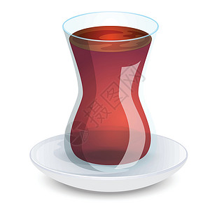 透明的茶杯 茶托在透明的背景上被隔离 经典红茶 矢量图设计图片