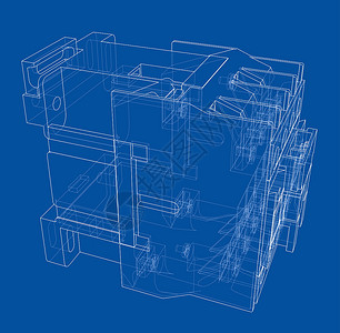 自动断路器概念渲染控制板电压力量控制电气工程盒子技术电缆背景图片
