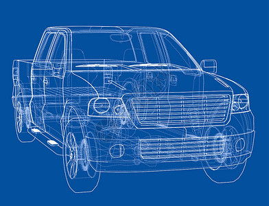 汽车 Suv 绘图轮廓 矢量渲染草稿车轮运输卡车绘画蓝图车辆运动越野车商业背景图片